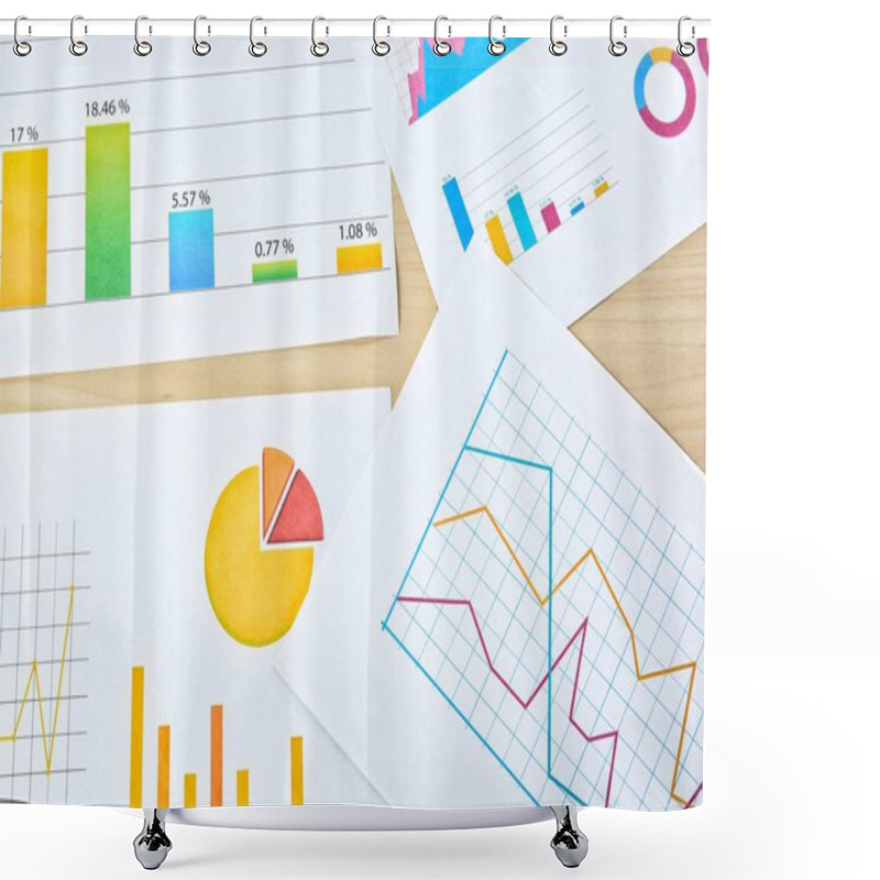 Personality  Documents With Graphs And Charts  Shower Curtains