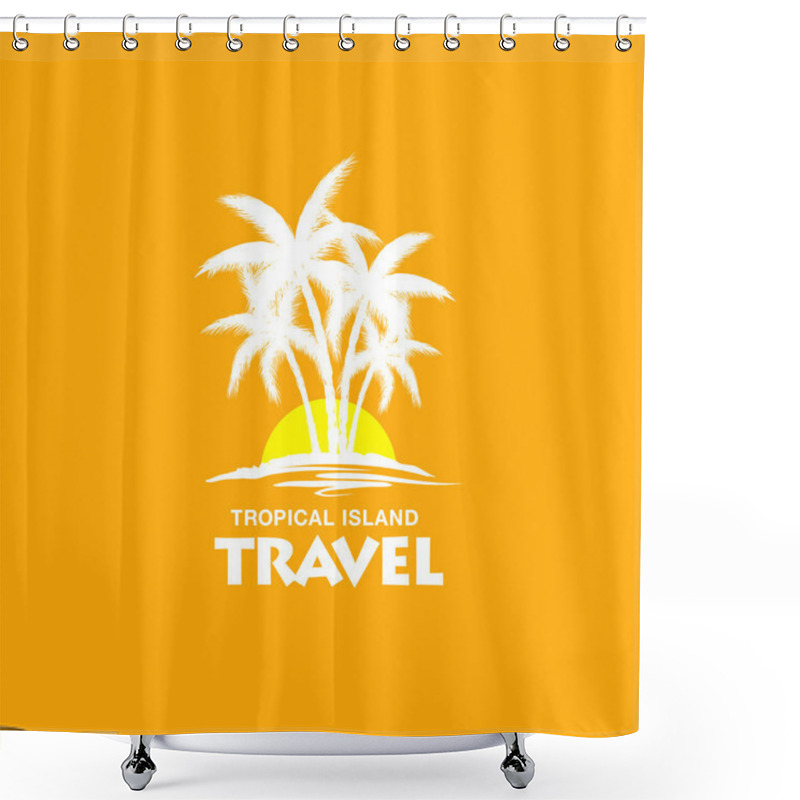 Personality  Travel Agency Logo Shower Curtains