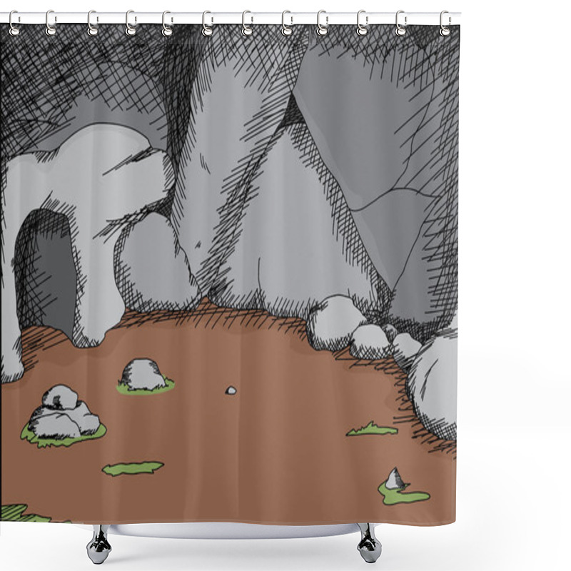 Personality  Mountain Cave Shower Curtains