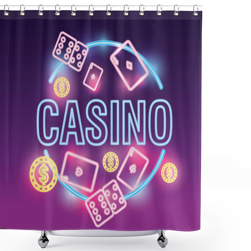 Personality  Casino Game Bets Shower Curtains