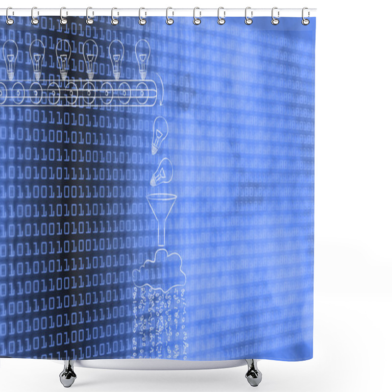 Personality  Machine Turning Knowledge (lightbulbs) Into Data Shower Curtains