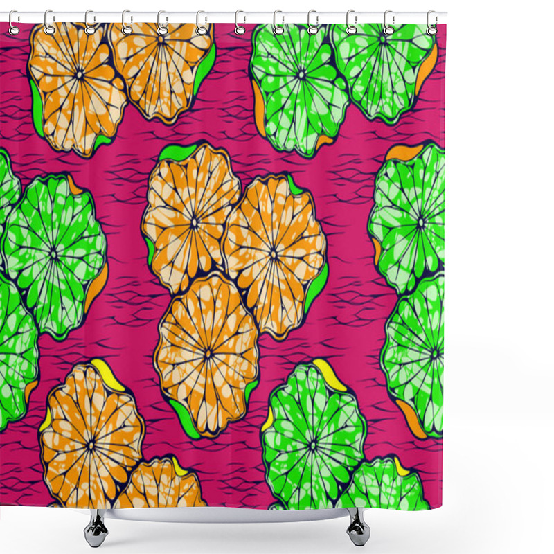 Personality  African Fashion Seamless Pattern Ornament In Vibrant Colours, Picture Art And Abstract Background For Fabric Print, Scarf, Shawl, Carpet, Kerchief, Handkerchief, Vector Illustration File EPS10.  Shower Curtains