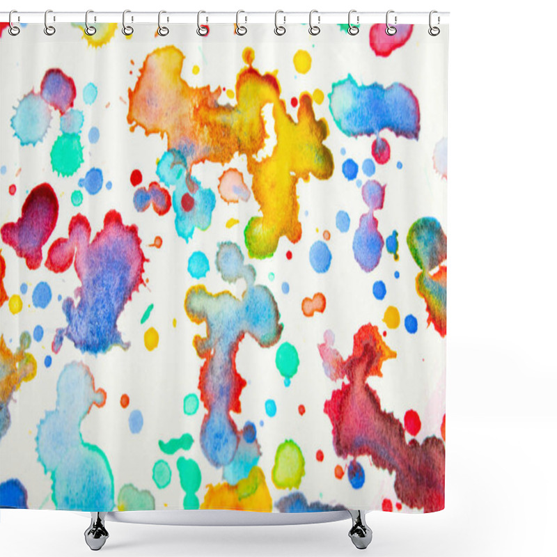 Personality  Ink Blots Splatters And Lines Acrylic Watercolour Painting Paint Shower Curtains