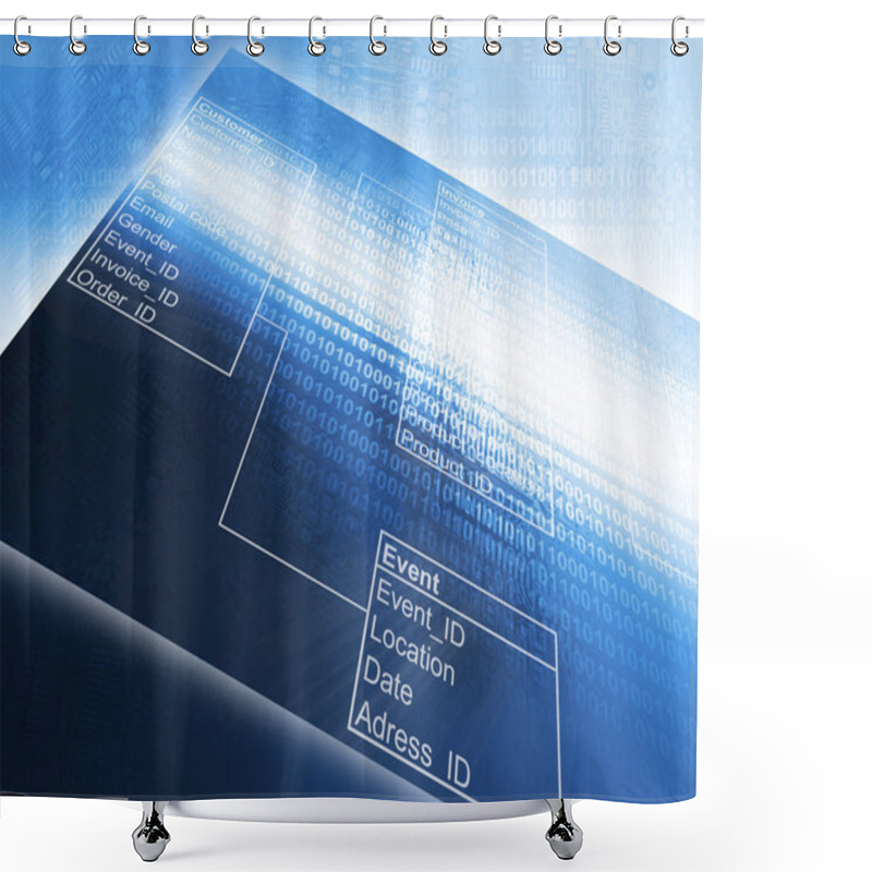 Personality  Source Code Technology Background Shower Curtains