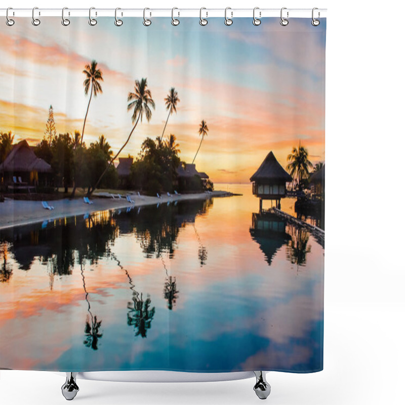 Personality  Tropical Sunset Shower Curtains