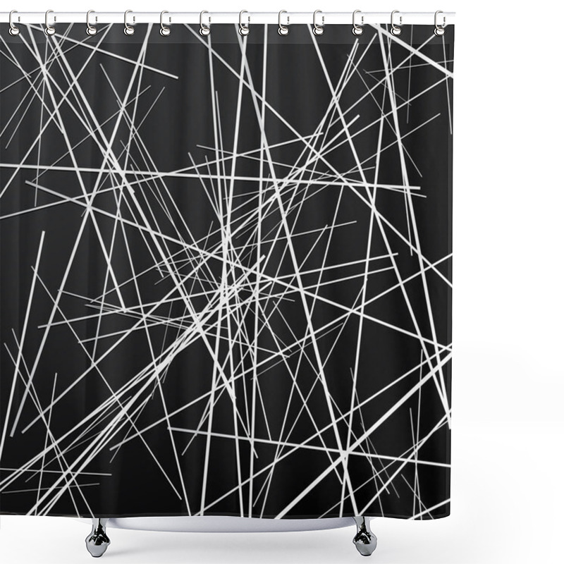 Personality  Random Lines Abstract Background Shower Curtains