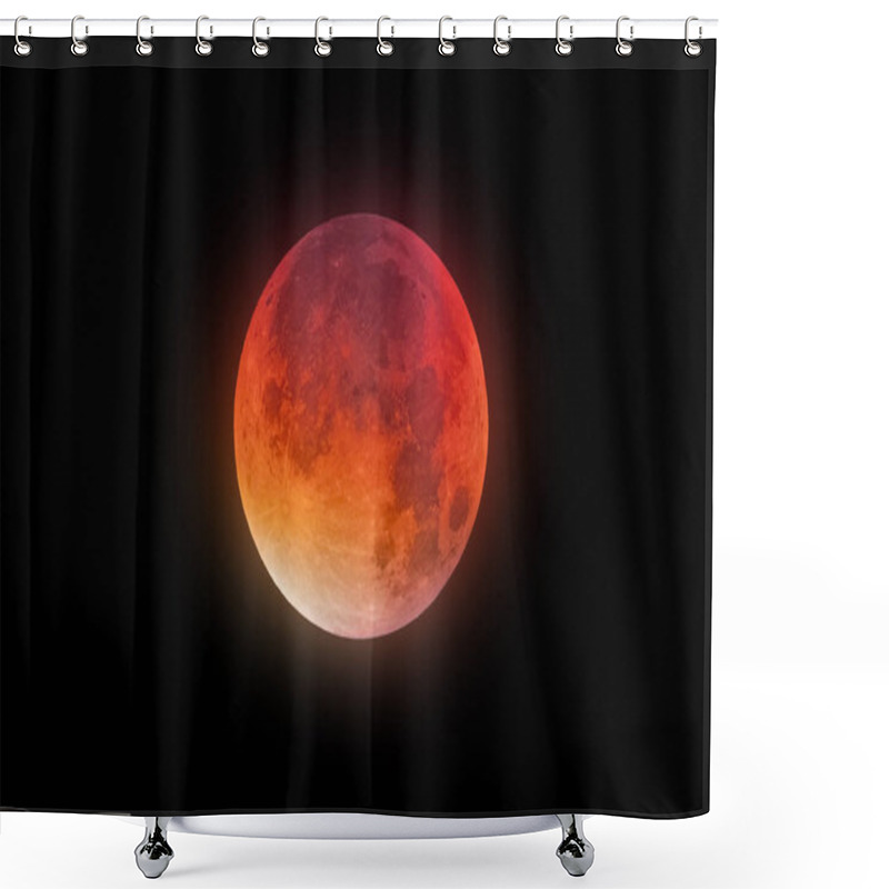 Personality  Super Bloody Moon Red-orange Glow Shower Curtains