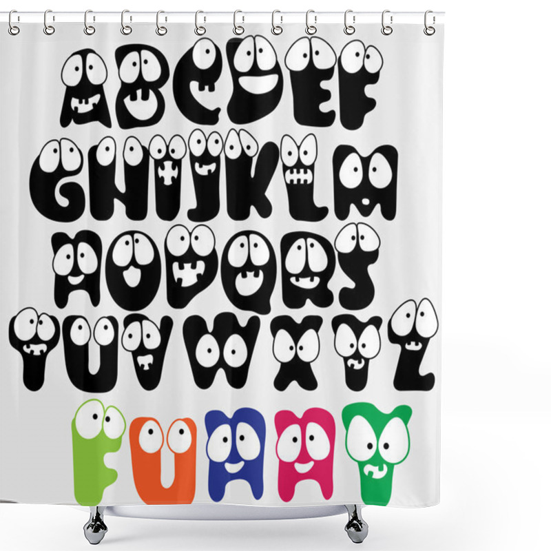 Personality  Funny ABC Shower Curtains