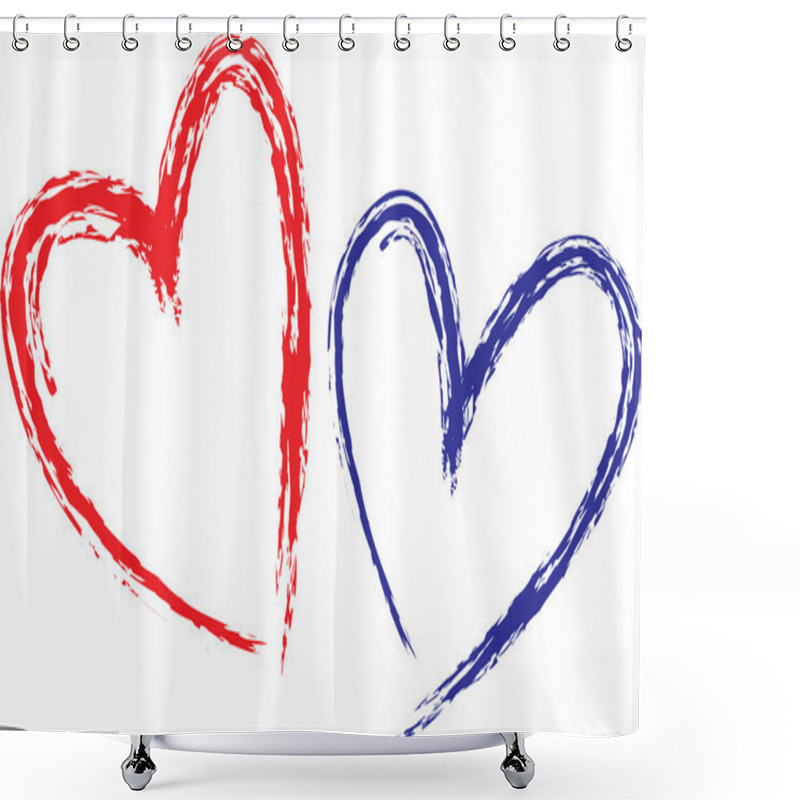 Personality  Hearts Shower Curtains