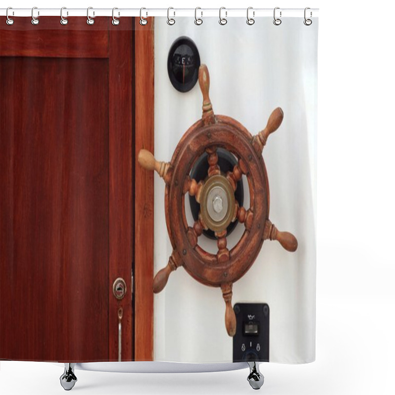 Personality  Ship Wheel Shower Curtains