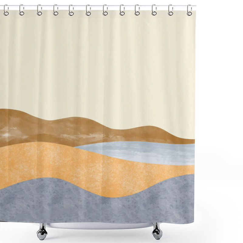 Personality  Creative Minimalist Hand Painted. Abstract Arts Background . Vector Illustration Shower Curtains