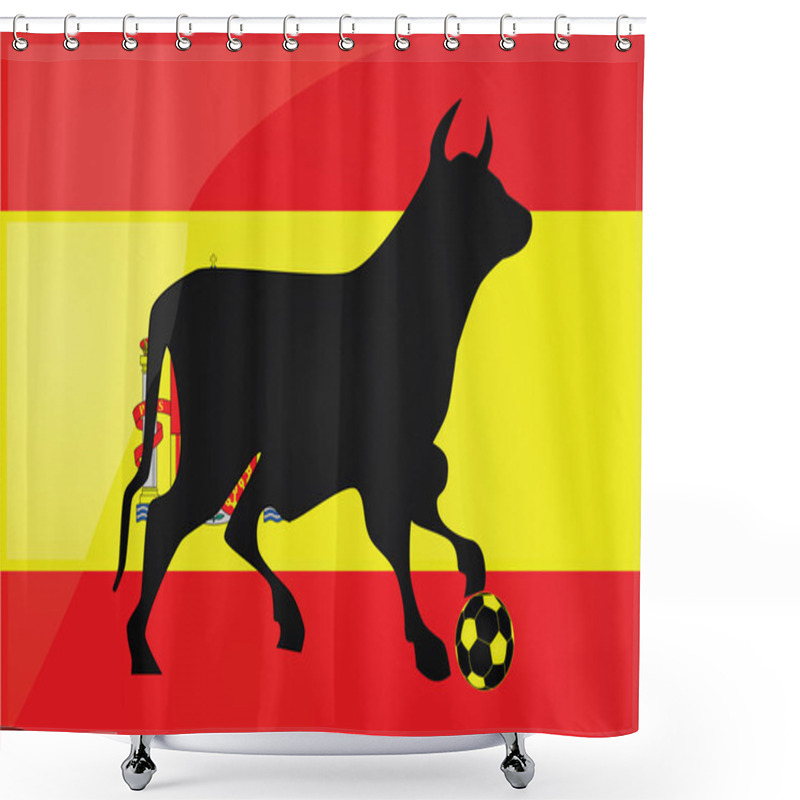 Personality  Bull Spanish Soccer Shower Curtains