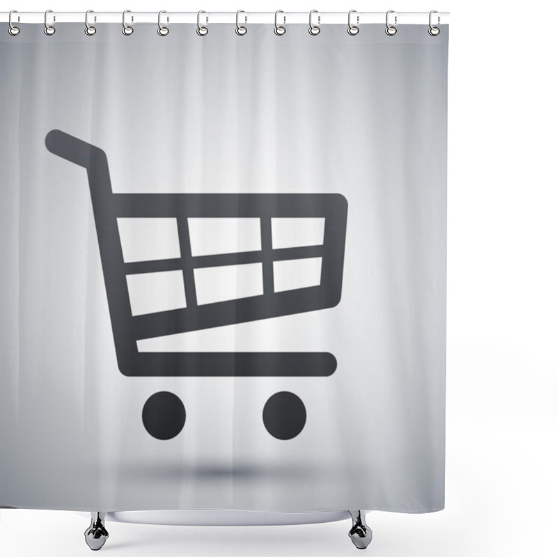 Personality  Vector Shopping Cart Icon Shower Curtains