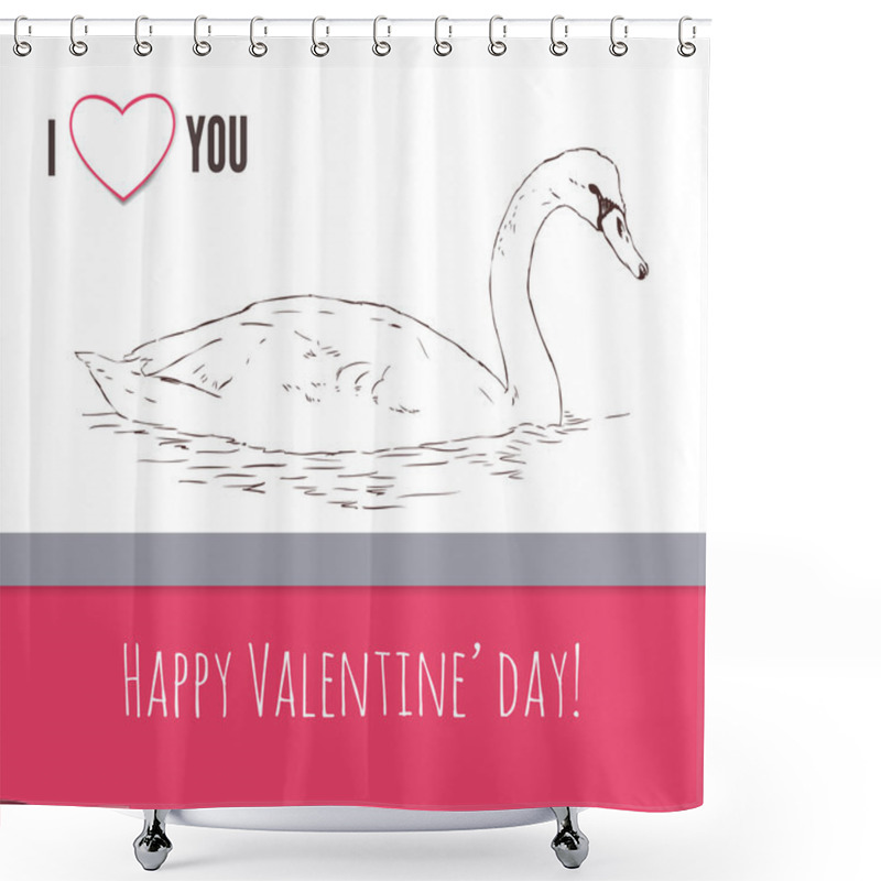 Personality  Valentine Day Card Shower Curtains