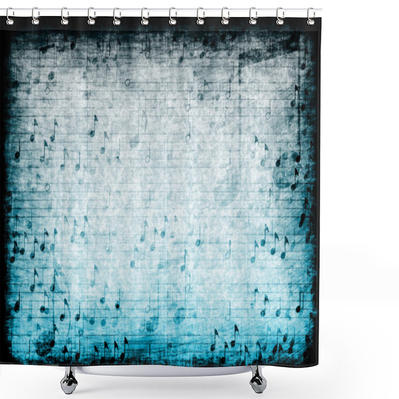 Personality  Music Themed Abstract Grunge Background Shower Curtains