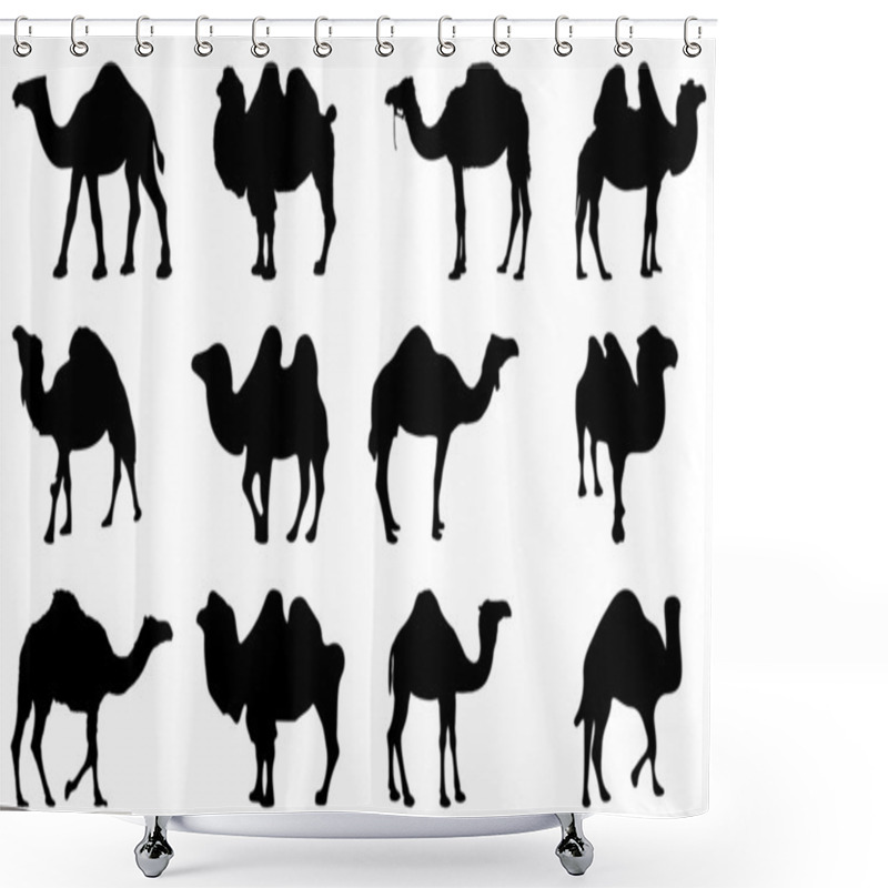 Personality  Camel Silhouette Vector Shower Curtains