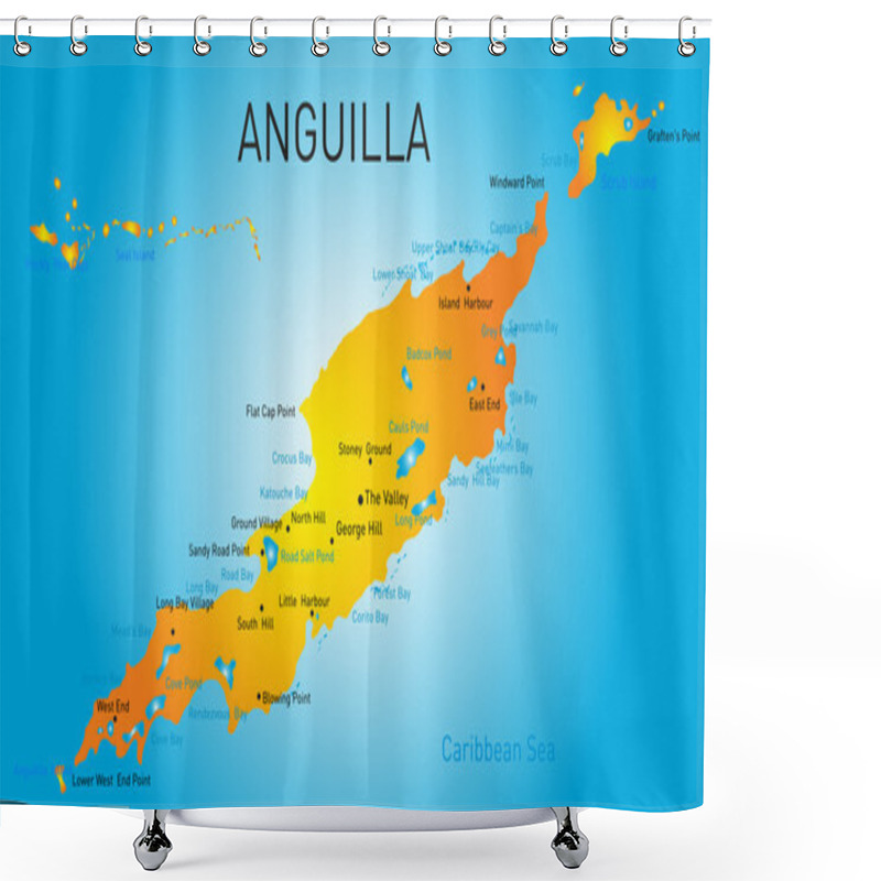 Personality  Anguilla Territory Shower Curtains