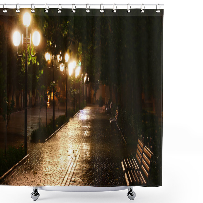 Personality  Night Park Shower Curtains