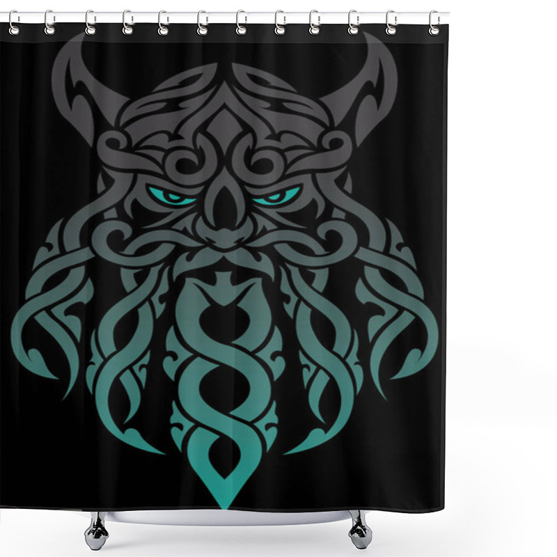 Personality  Druid Tangle Mascot Shower Curtains