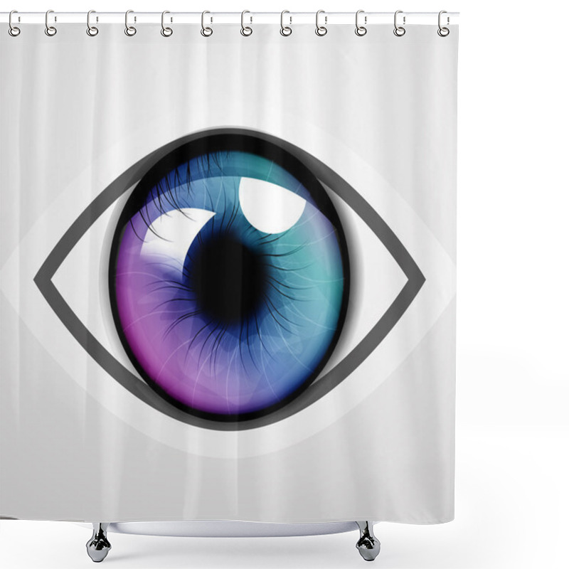 Personality  Vector Eye Shower Curtains