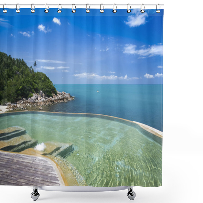 Personality  Hotel Infinity Pool Ko Samui Shower Curtains