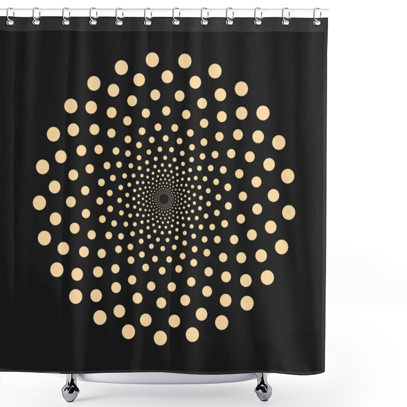 Personality  Abstract Dotted Shape - Vector Design Element. Shower Curtains