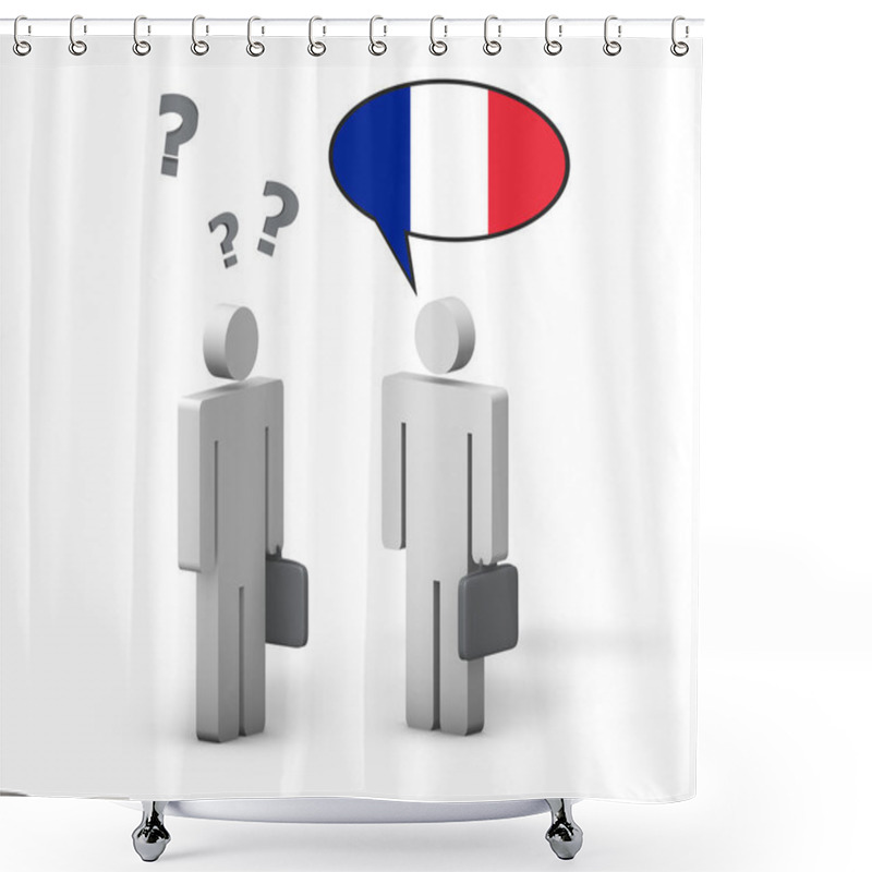 Personality  Business French Language Concept Shower Curtains