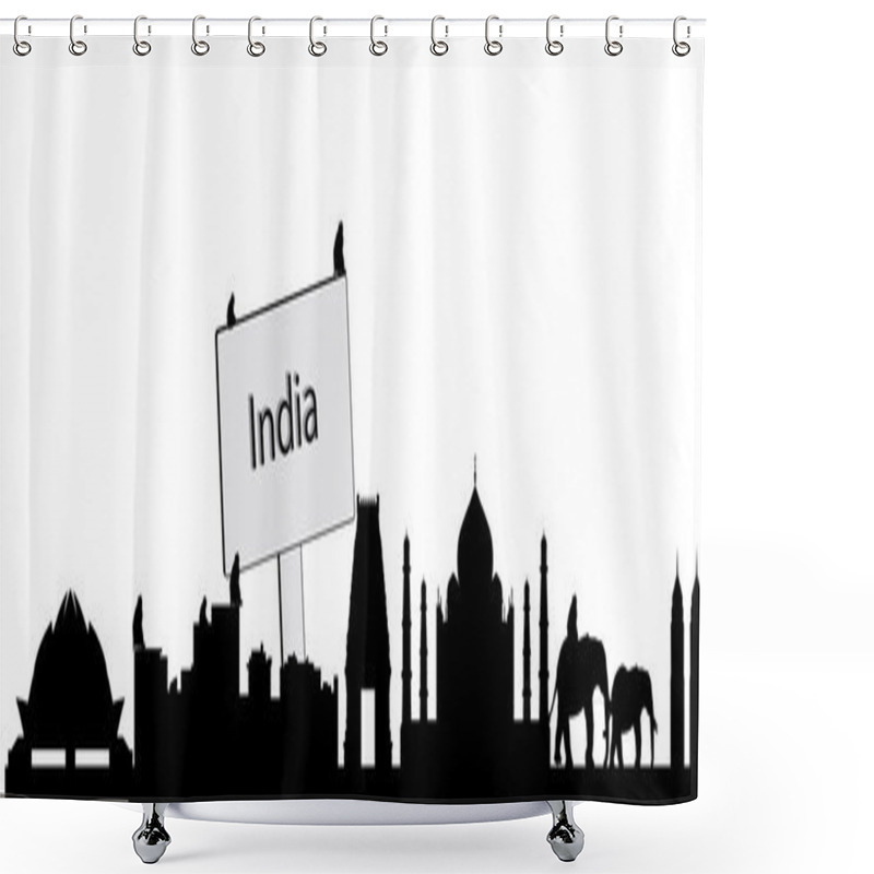 Personality  India Skyline Shower Curtains