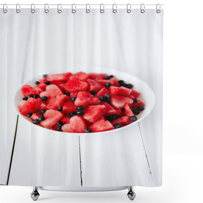 Personality  Pieces Of Watermelon And Hearts Shower Curtains