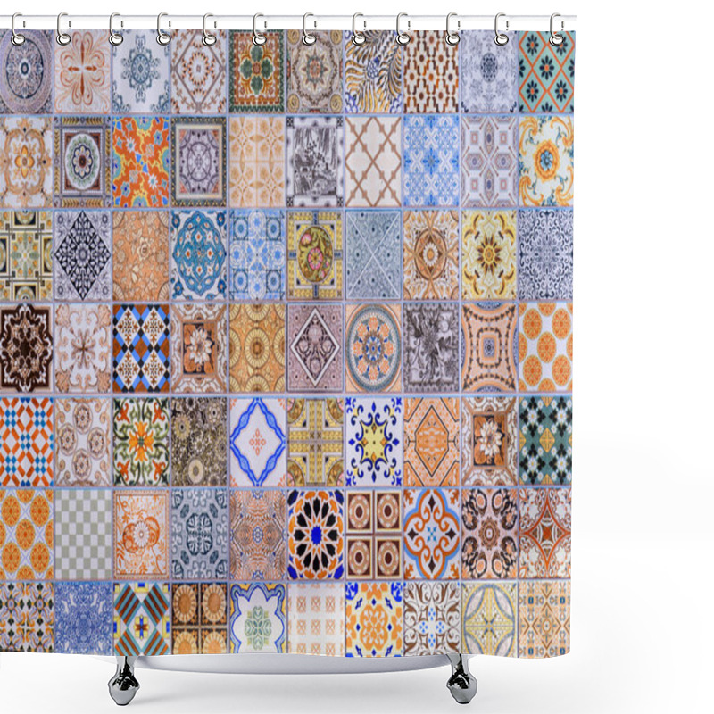 Personality  Wall Ceramic Tiles Patterns Mega Set From Thailand Public Park. Shower Curtains