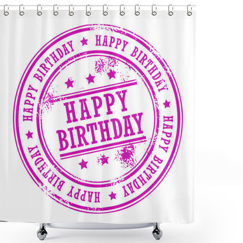 Personality  Steering Happy Birthday Shower Curtains