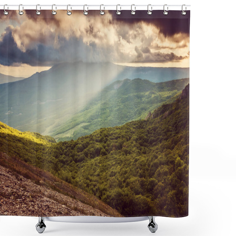 Personality  Mountain Landscape Shower Curtains