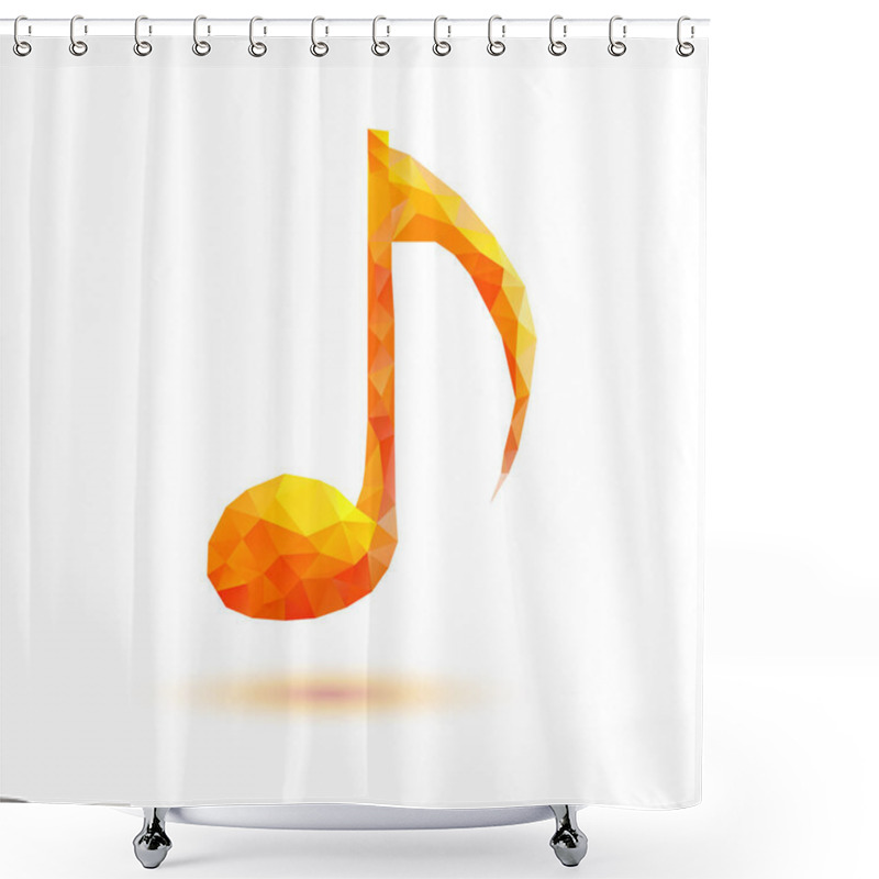 Personality  Vector Quaver Note Symbol Shower Curtains