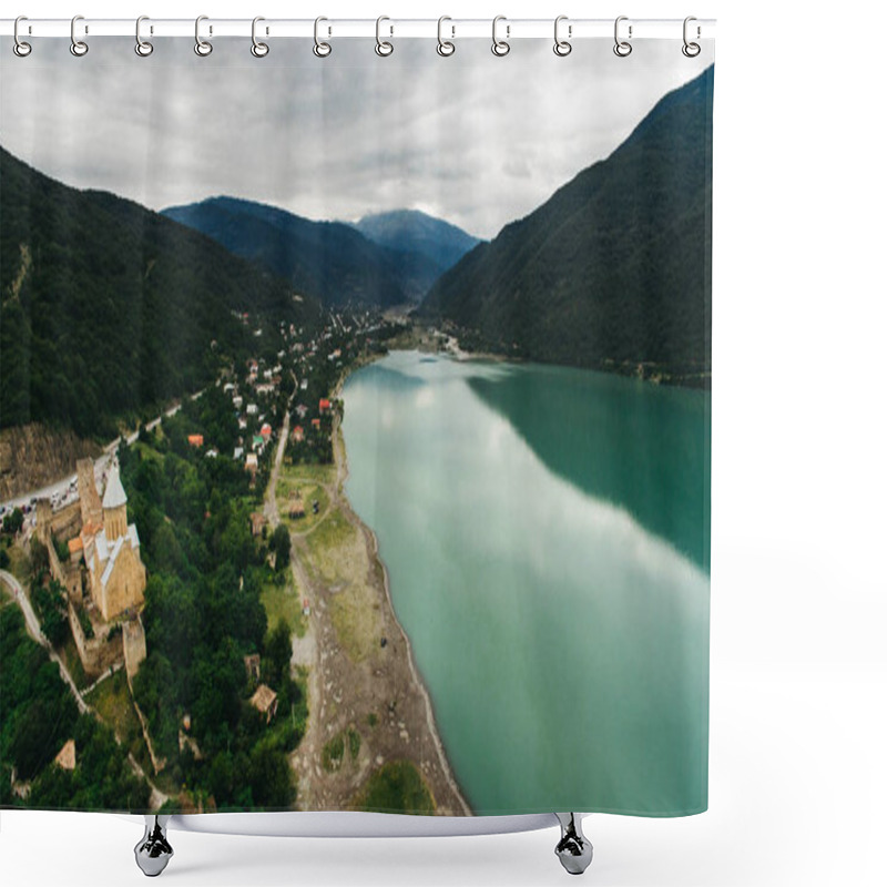 Personality  Georgian City And Church In Mountains Shower Curtains