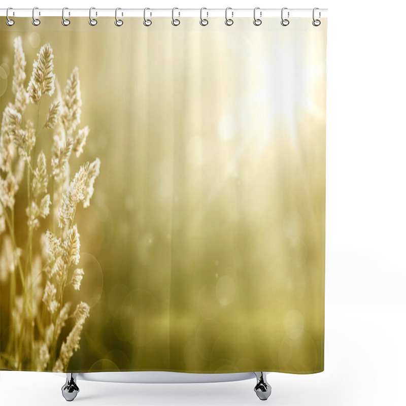 Personality  Art Abstract Autumn Meadow Background Shower Curtains