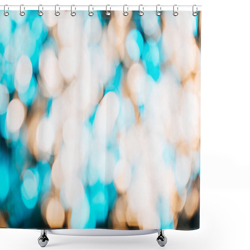 Personality  Defocused Abstract Background With Beautiful Shiny Bokeh Lights Shower Curtains