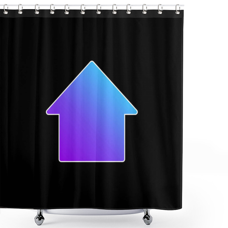 Personality  Big Upload  Arrow Blue Gradient Vector Icon Shower Curtains