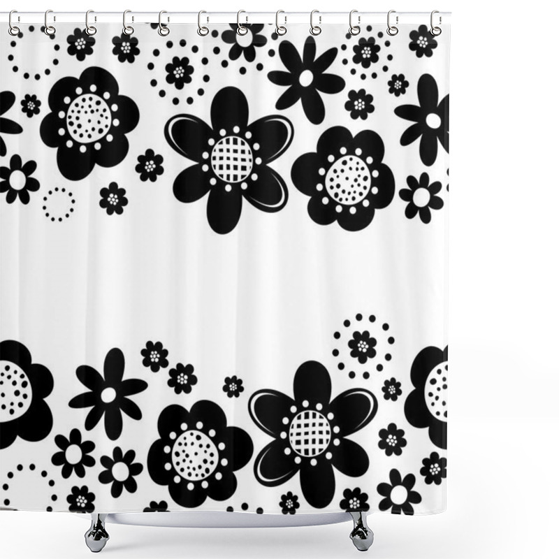 Personality  Botanical Seamless Border Shower Curtains