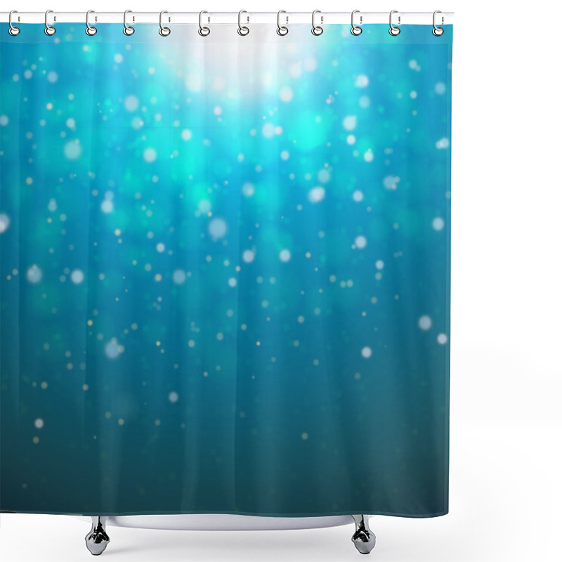 Personality  Abstract Composition, Dotted Geometric Shapes, Light Ice Intro, Shiny Beads Construction, Christmas Decoration Icon, New Year Greeting Card, Snowfall Backdrop, Snow Flake Wallpaper, Weather Broadcast, Daily Periodical Issue Fancy EPS10 Illustration Shower Curtains