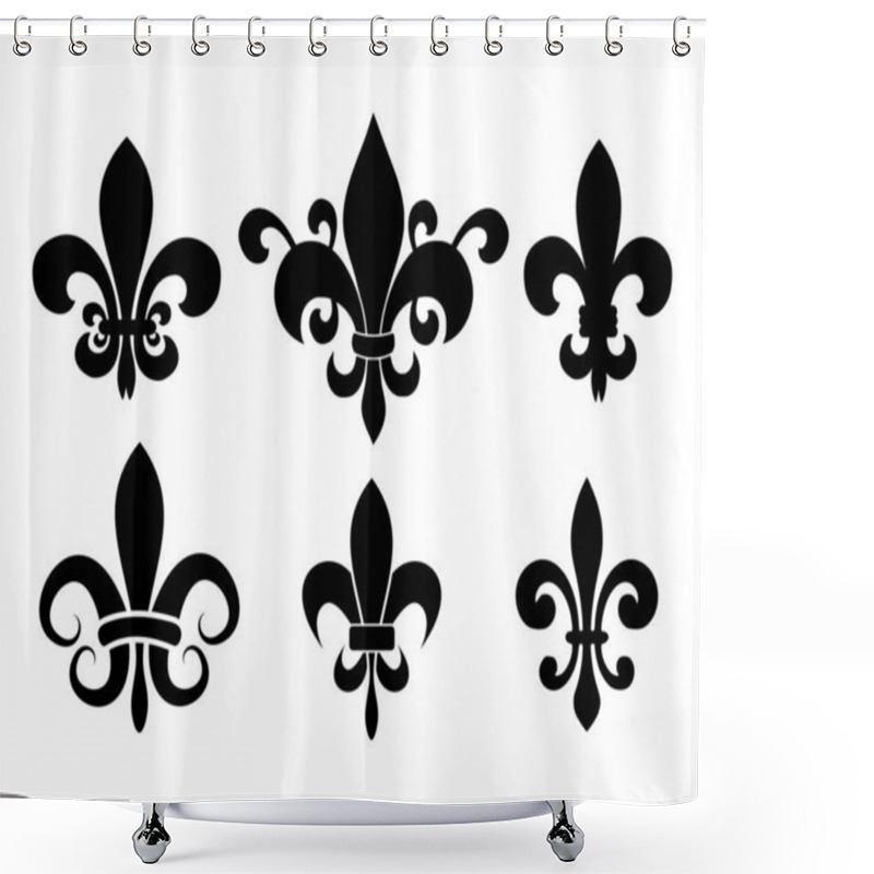 Personality  Fleur De Lise Vector Set Shower Curtains