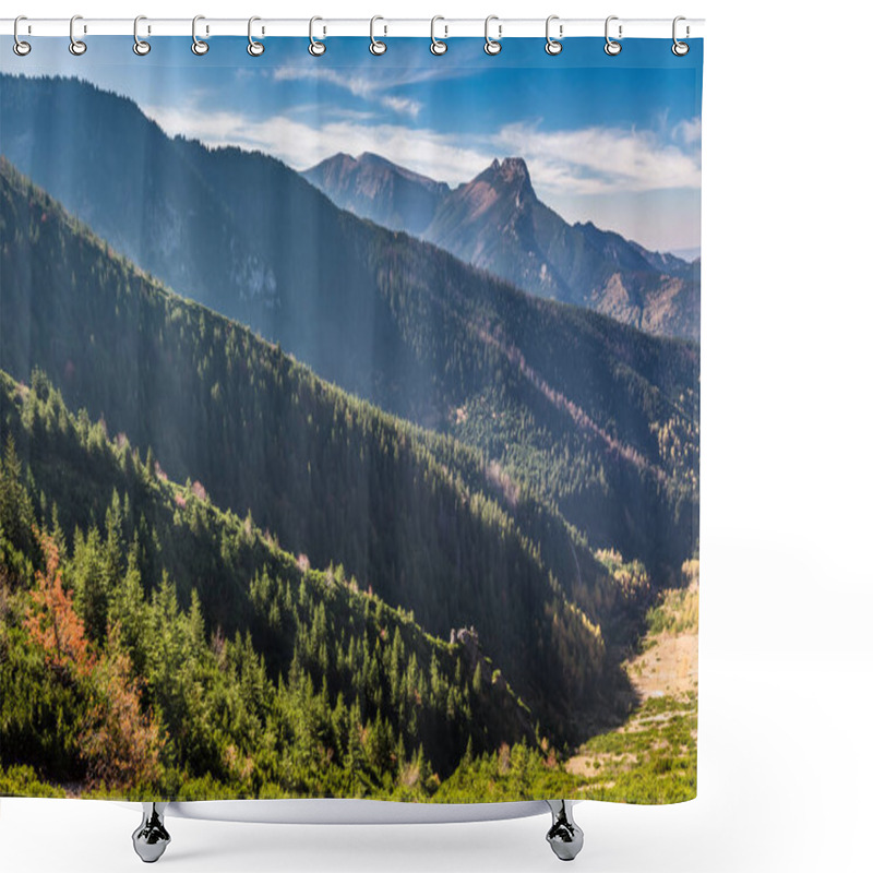 Personality  Stunning View From The Ridge To Valley In Tatra Mountains Shower Curtains