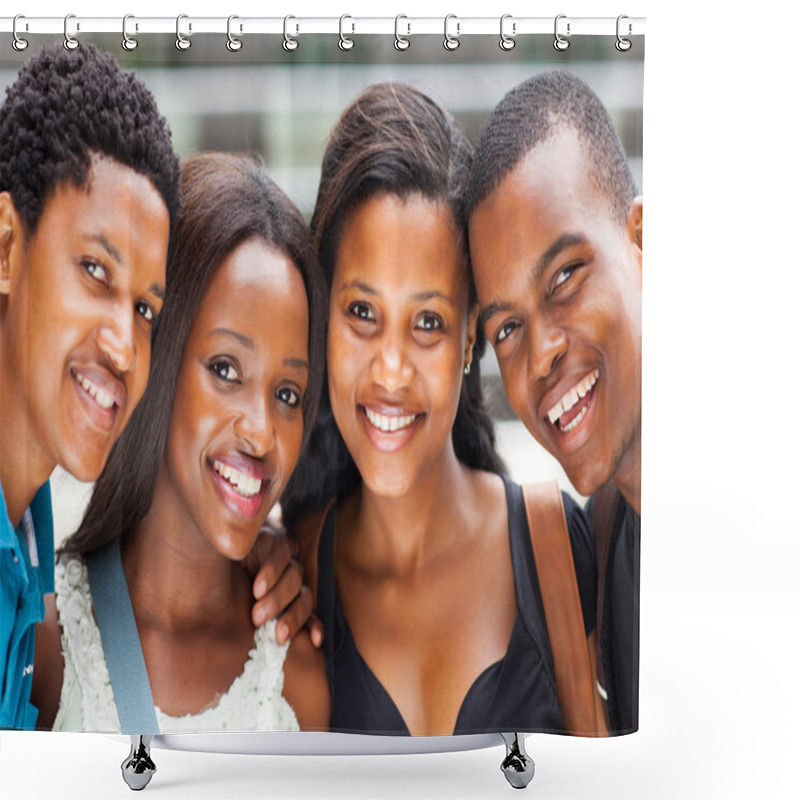 Personality  Group Of African American College Students Closeup Shower Curtains