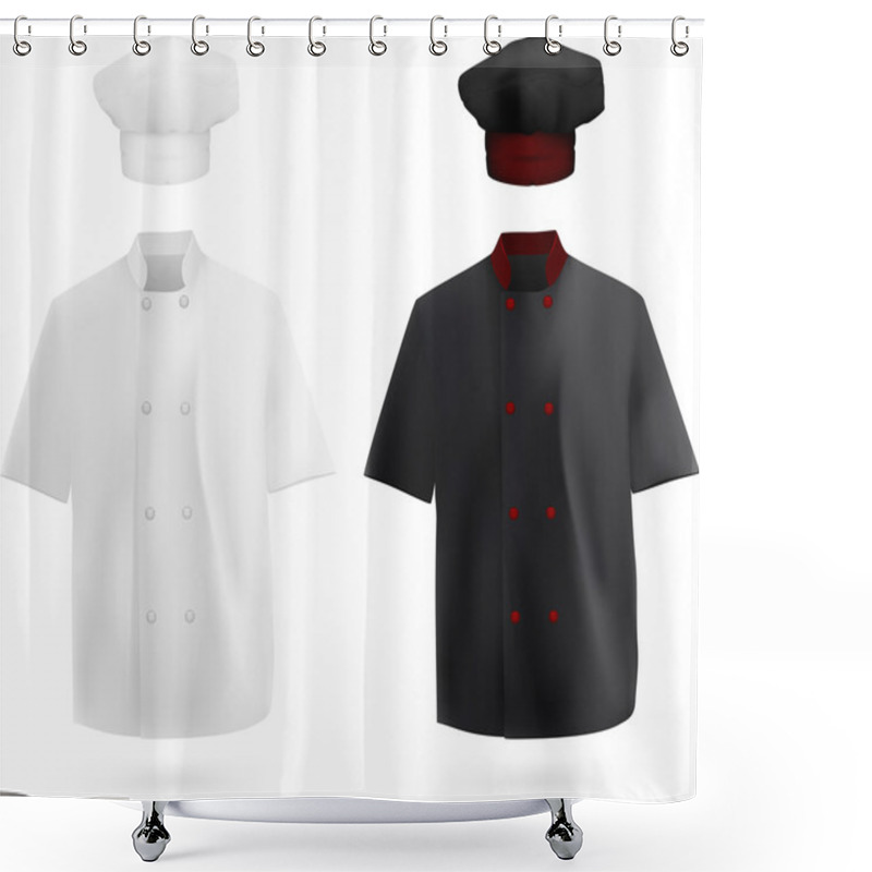 Personality  Chef Uniform: Shirt And Hat Shower Curtains