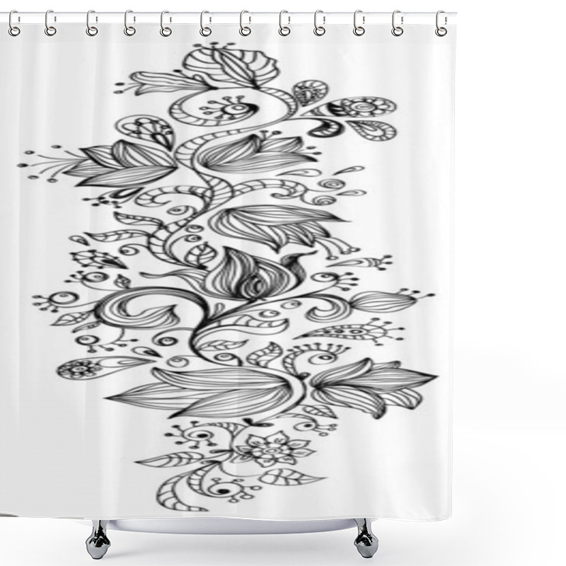 Personality  Stylish Floral Background Shower Curtains