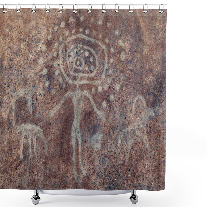 Personality  Drawing Executed By A Prehistoric Man. Shower Curtains