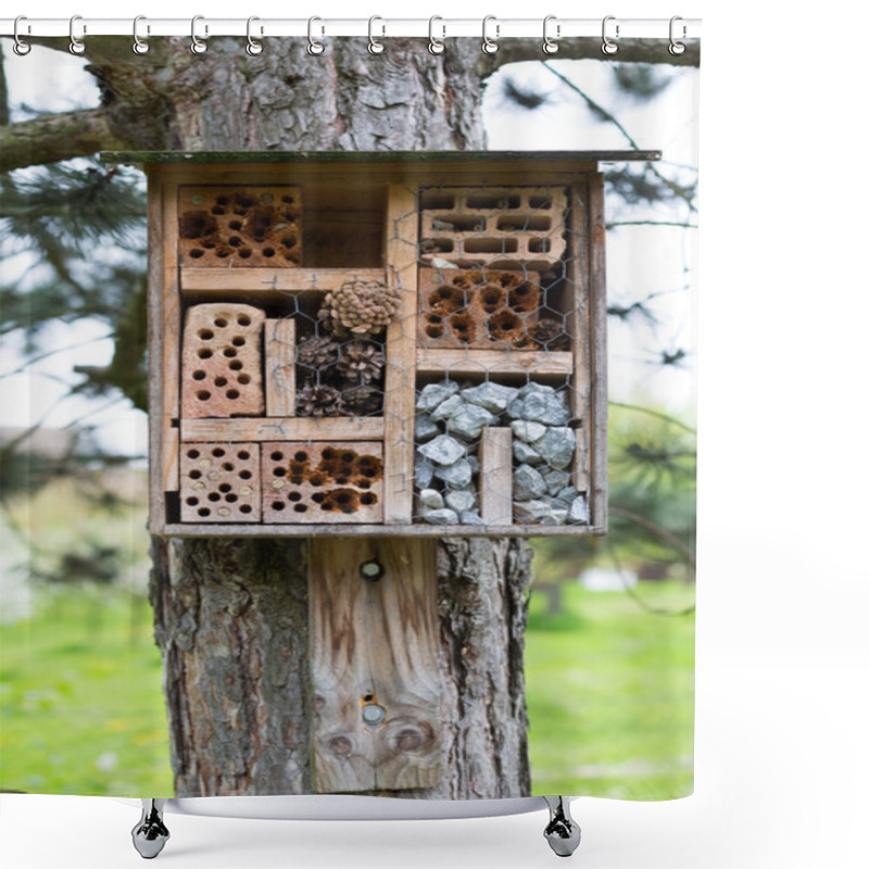 Personality  Insect Hotel In Free Nature Shower Curtains