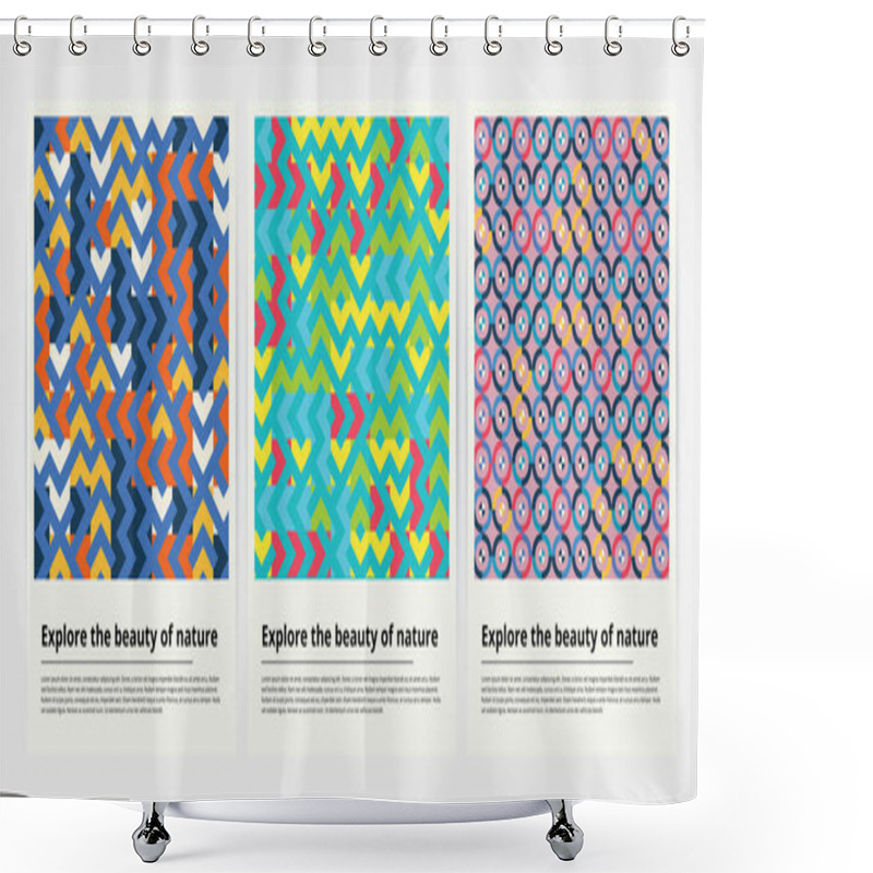 Personality  Modern Abstract Covers Set Minimal Cover Design Geometric Design Shower Curtains