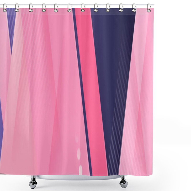 Personality  Pink And Blue Abstract Background. Vector Abstract Graphic Design Banner Pattern Background Template. Shower Curtains