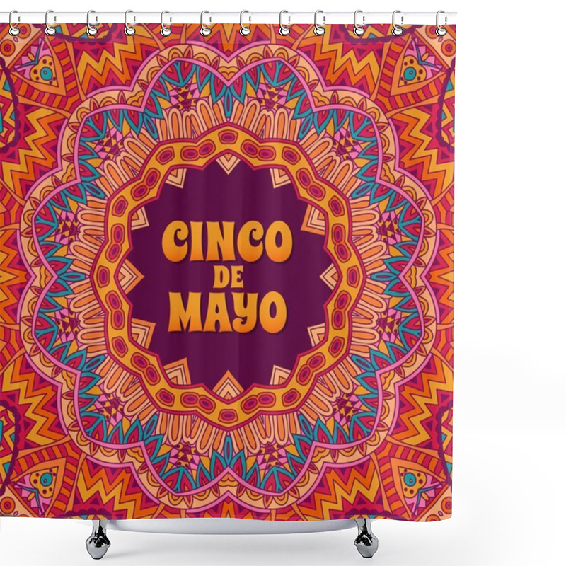 Personality  Cinco De Mayo Banner Ornamental Shower Curtains