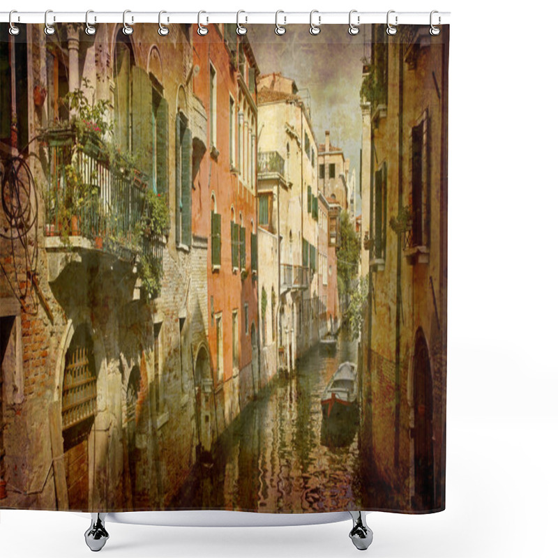 Personality  Nice Tranquil Canal Venice Shower Curtains